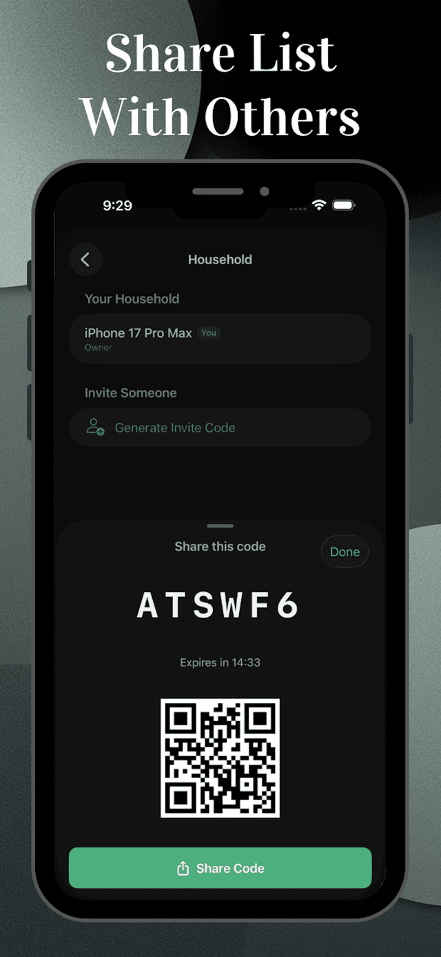 Share lists with others